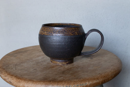山元一真 / 黒泥 丸マグカップ