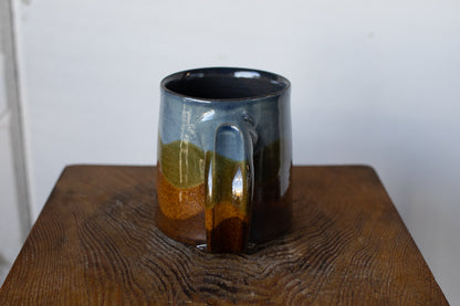 Yoshinan Sagawa / Mug L Blue / Mokumoku pattern