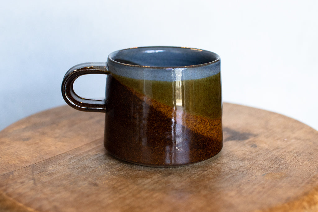 Yoshinan Sagawa / Hanging Mug S Blue / Diagonal pattern