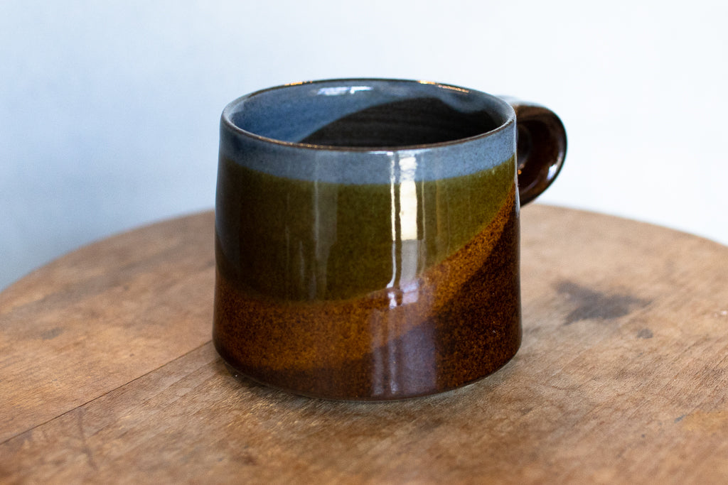 Yoshinan Sagawa / Hanging Mug S Blue / Diagonal pattern