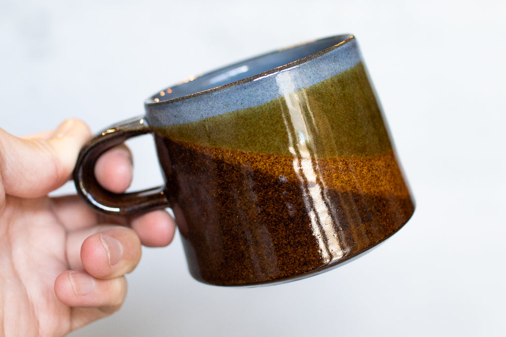 Yoshinan Sagawa / Hanging Mug S Blue / Diagonal pattern