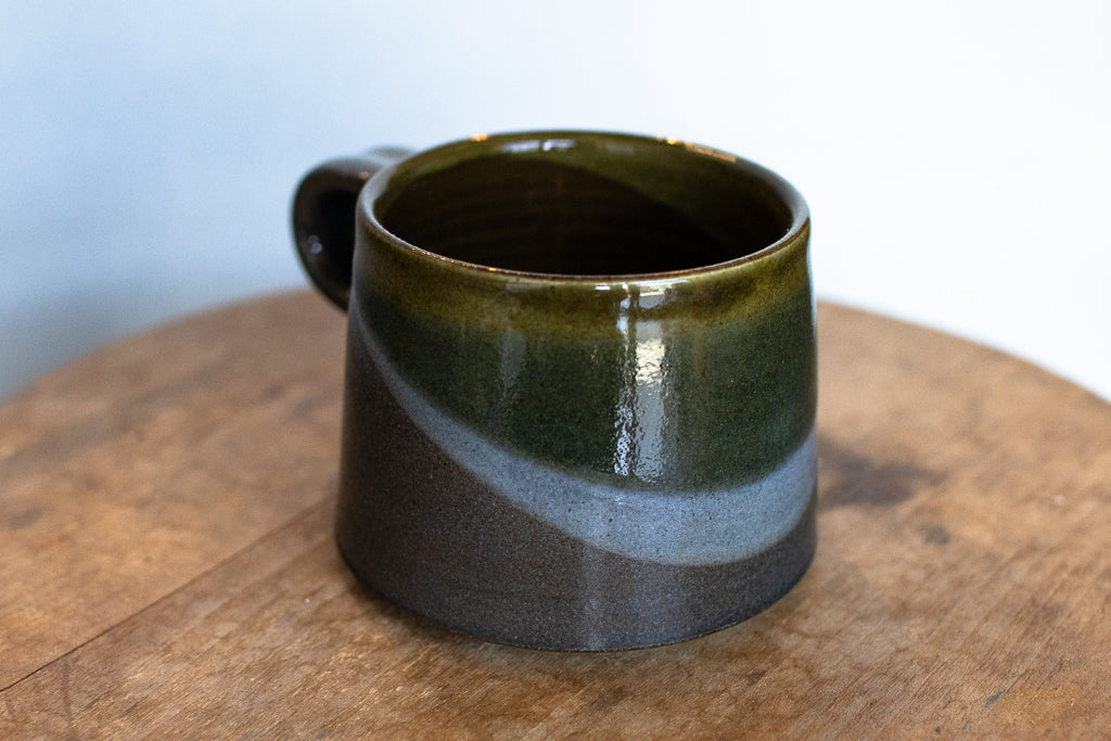 Yoshinan Sagawa / Hanging Mug S Green / Diagonal pattern