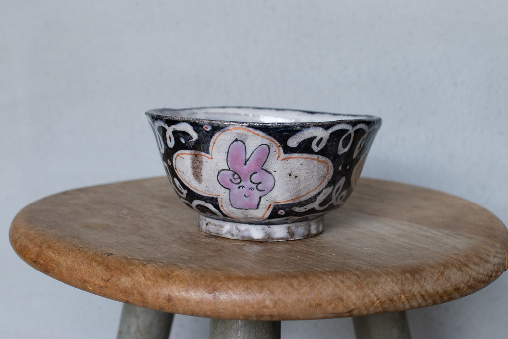 宮﨑泰裕 / 上絵飯碗 グーチョキパー ご飯茶碗