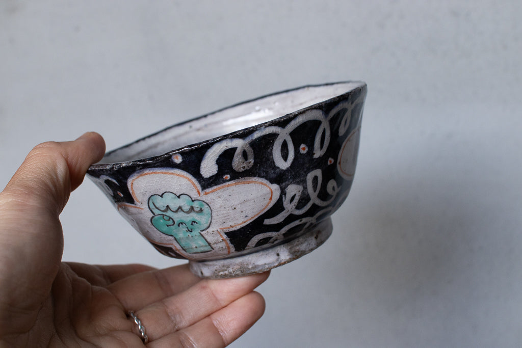 宮﨑泰裕 / 上絵飯碗 グーチョキパー ご飯茶碗