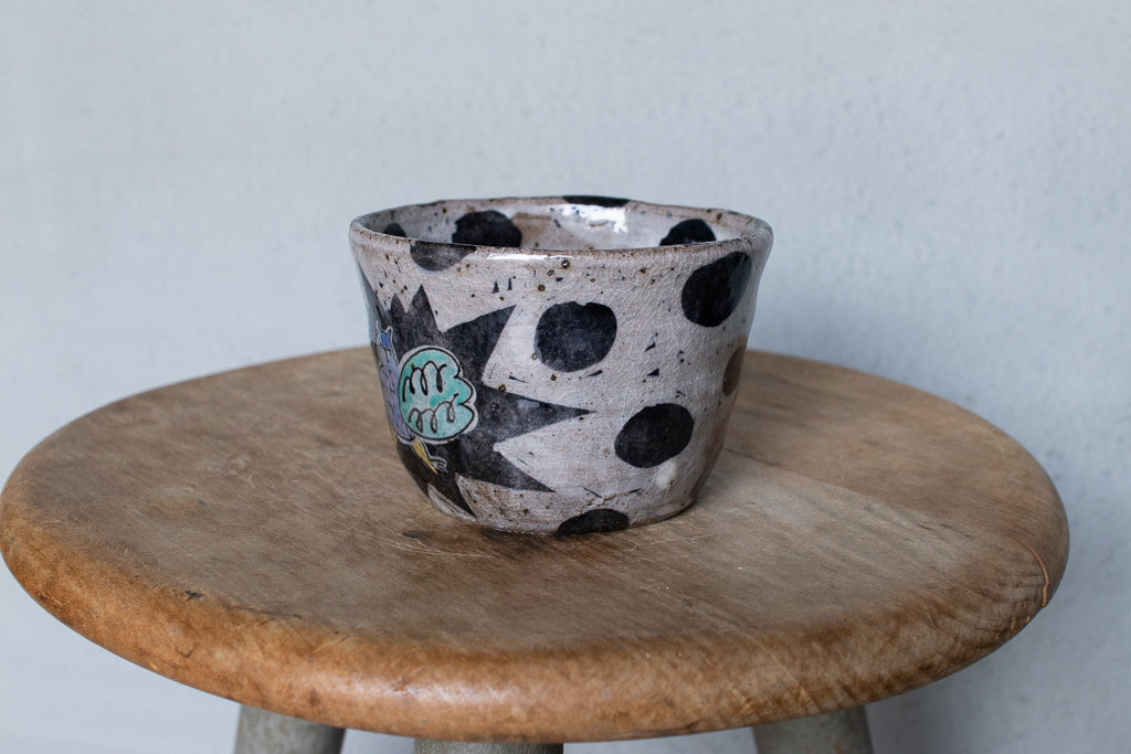 宮﨑泰裕 / 上絵そば猪口 フリーカップ 小鉢 水玉 B