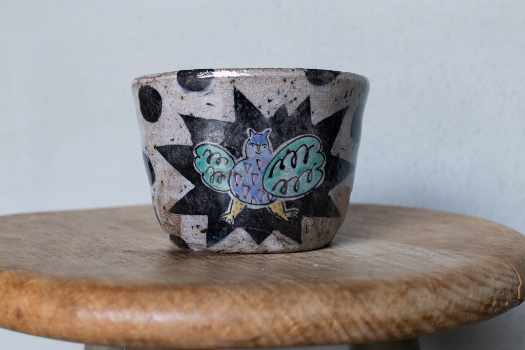宮﨑泰裕 / 上絵そば猪口 フリーカップ 小鉢 水玉 B