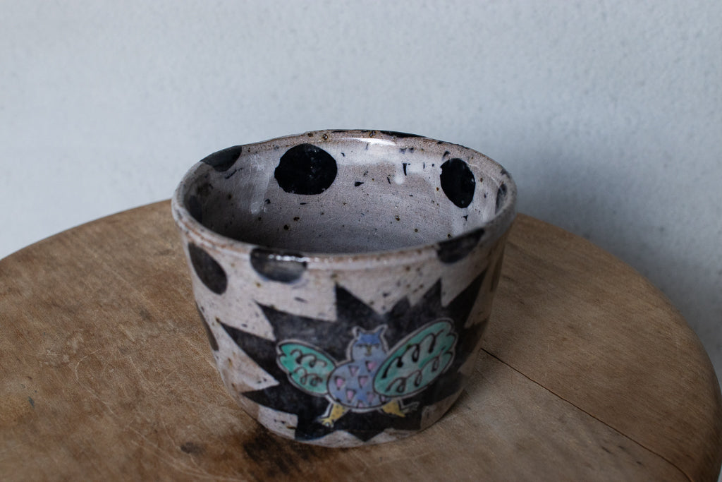 宮﨑泰裕 / 上絵そば猪口 フリーカップ 小鉢 水玉 B