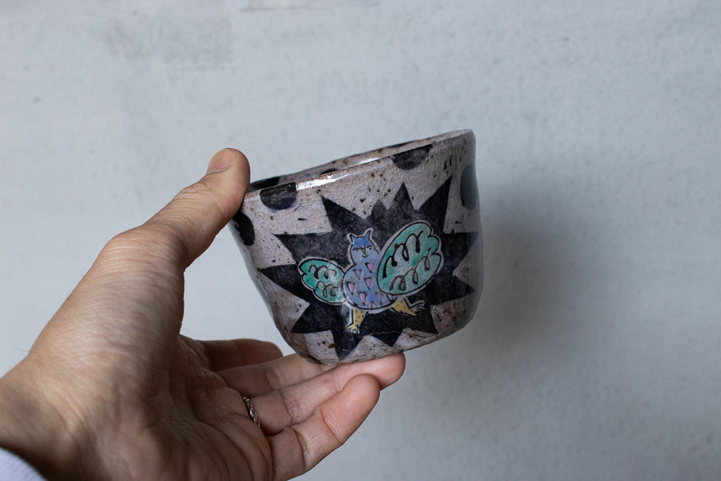 宮﨑泰裕 / 上絵そば猪口 フリーカップ 小鉢 水玉 B