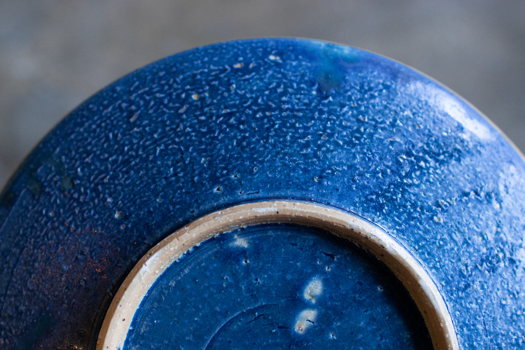 Naoyoshi Kanazawa / 26cm blue glaze plate