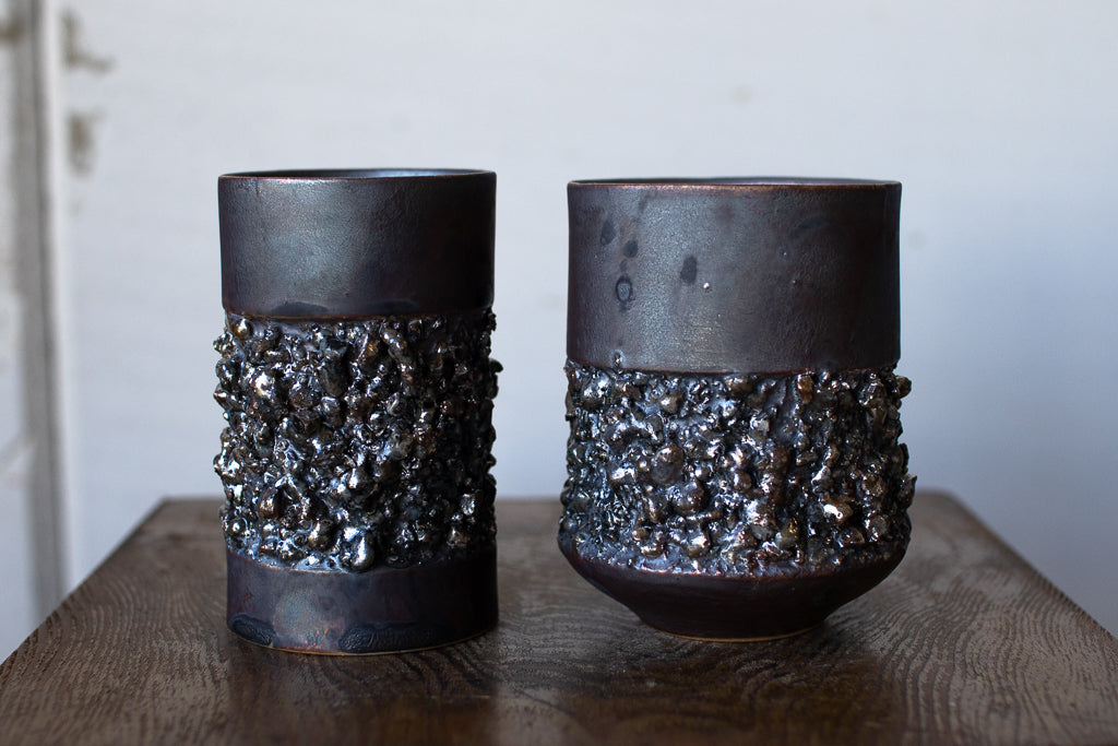 Rintaro Nonaka / Stone cup (black, thick type)