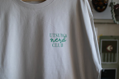 【送料込み】futou original "UTSUWA NERD CLUB" S/S Tシャツ グレージュ ワイドシルエット