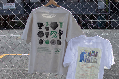 【送料込み】futou original "UTSUWA NERD CLUB" S/S Tシャツ グレージュ ワイドシルエット
