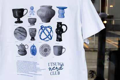 【送料込み】futou original "UTSUWA NERD CLUB" S/S Tシャツ 白 スタンダード・セミワイドシルエット