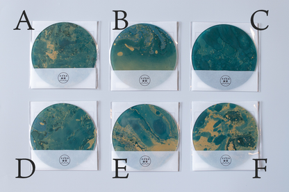 Ko Takemori / Ripple Lacquerware Suminagashi Acrylic Coaster