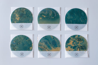 Ko Takemori / Ripple Lacquerware Suminagashi Acrylic Coaster