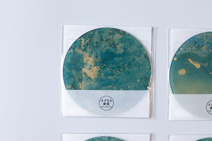 Ko Takemori / Ripple Lacquerware Suminagashi Acrylic Coaster