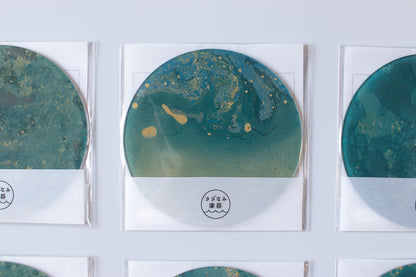 Ko Takemori / Ripple Lacquerware Suminagashi Acrylic Coaster
