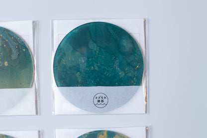 Ko Takemori / Ripple Lacquerware Suminagashi Acrylic Coaster