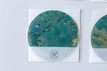Ko Takemori / Ripple Lacquerware Suminagashi Acrylic Coaster