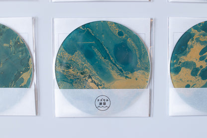 Ko Takemori / Ripple Lacquerware Suminagashi Acrylic Coaster
