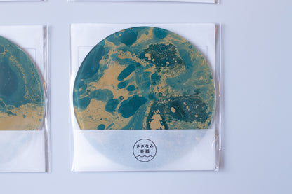 Ko Takemori / Ripple Lacquerware Suminagashi Acrylic Coaster
