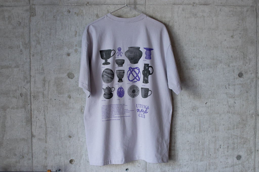 【送料込み】futou original "UTSUWA NERD CLUB" S/S Tシャツ フロストパープル スタンダード・セミワイドシルエット