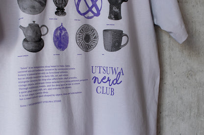 【送料込み】futou original "UTSUWA NERD CLUB" S/S Tシャツ フロストパープル スタンダード・セミワイドシルエット