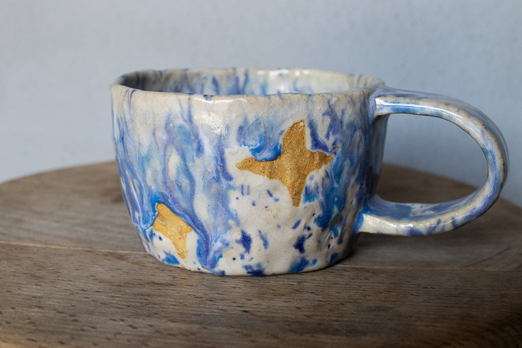 中山なつき / ゆらぎマグカップ 青 流れ星 ①