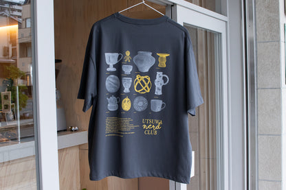【送料込み】futou original "UTSUWA NERD CLUB" S/S Tee ワイドシルエット 白・スミクロ