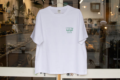 【送料込み】futou original "UTSUWA NERD CLUB" S/S Tee ワイドシルエット 白・スミクロ
