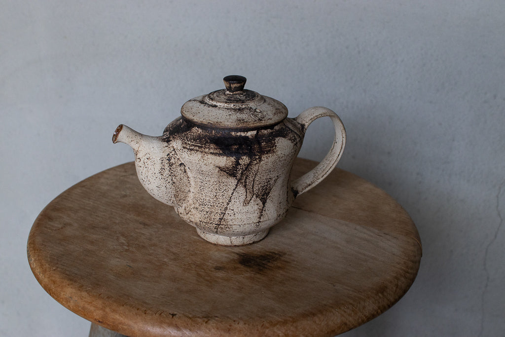 山元一真 / 錆白泥 ティーポット 急須 茶壺