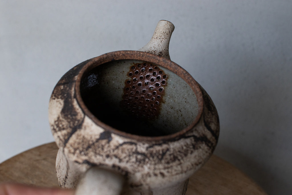 山元一真 / 錆白泥 ティーポット 急須 茶壺