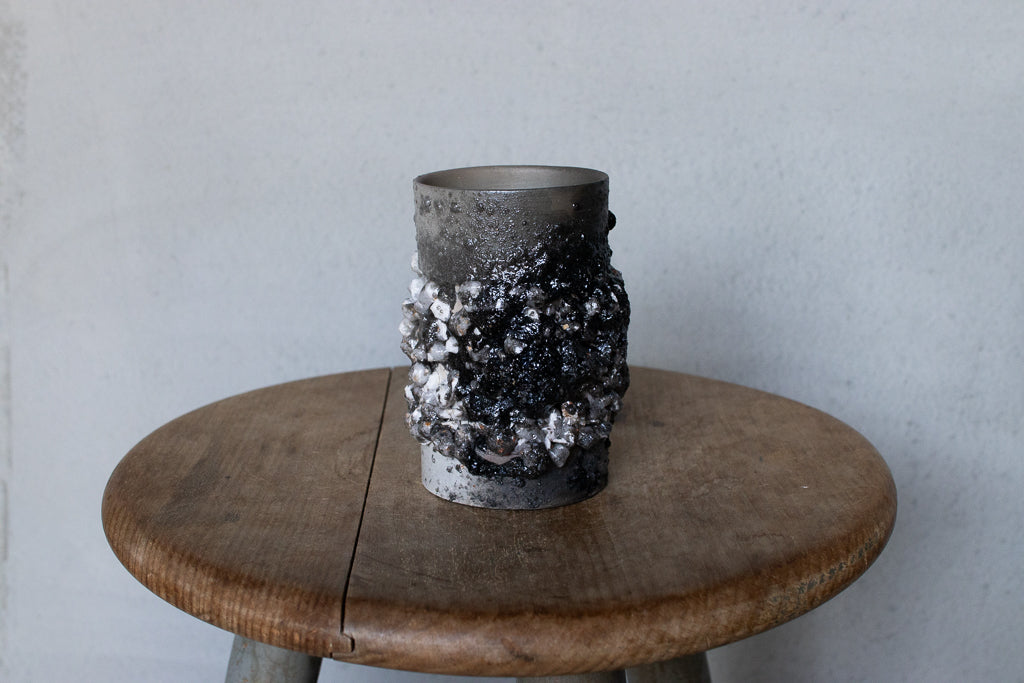 野中麟太郎 / stone cup small tanka 石のカップ 小 炭化