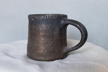 Koichi Ohara / Single-sided white and black pottery with handle Ceramics mail order
