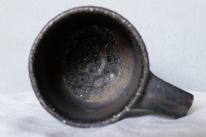 Koichi Ohara / Single-sided white and black pottery with handle Ceramics mail order