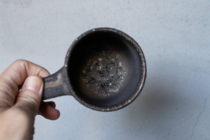 Koichi Ohara / Single-sided white and black pottery with handle Ceramics mail order
