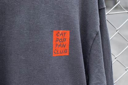 【送料込み】futou original "CAT POP FAN CLUB" L/S Tシャツ フェードグレー