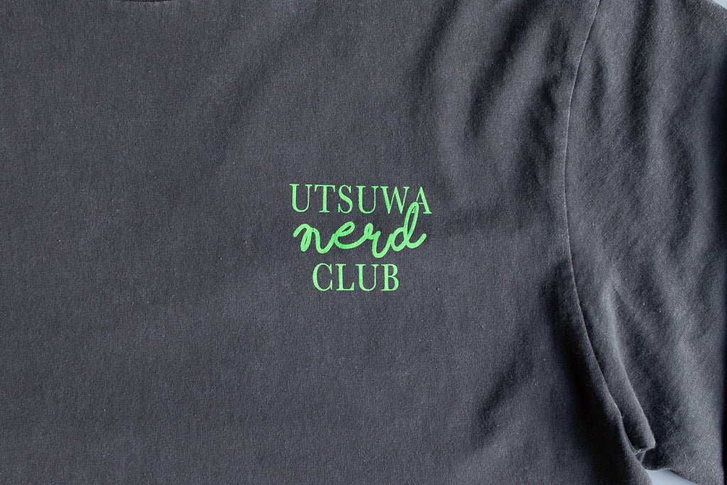 【送料込み】futou original "UTSUWA NERD CLUB" L/S Tシャツ フェードグレー