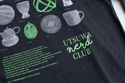 【送料込み】futou original "UTSUWA NERD CLUB" L/S Tシャツ フェードブラック