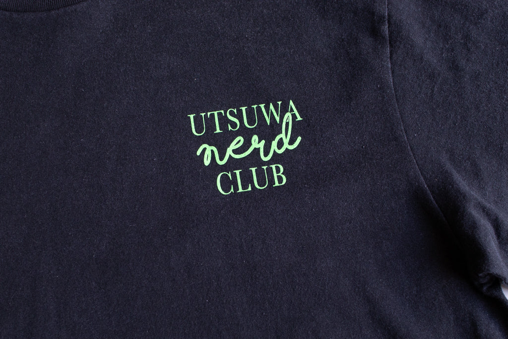 【送料込み】futou original "UTSUWA NERD CLUB" L/S Tシャツ フェードブラック