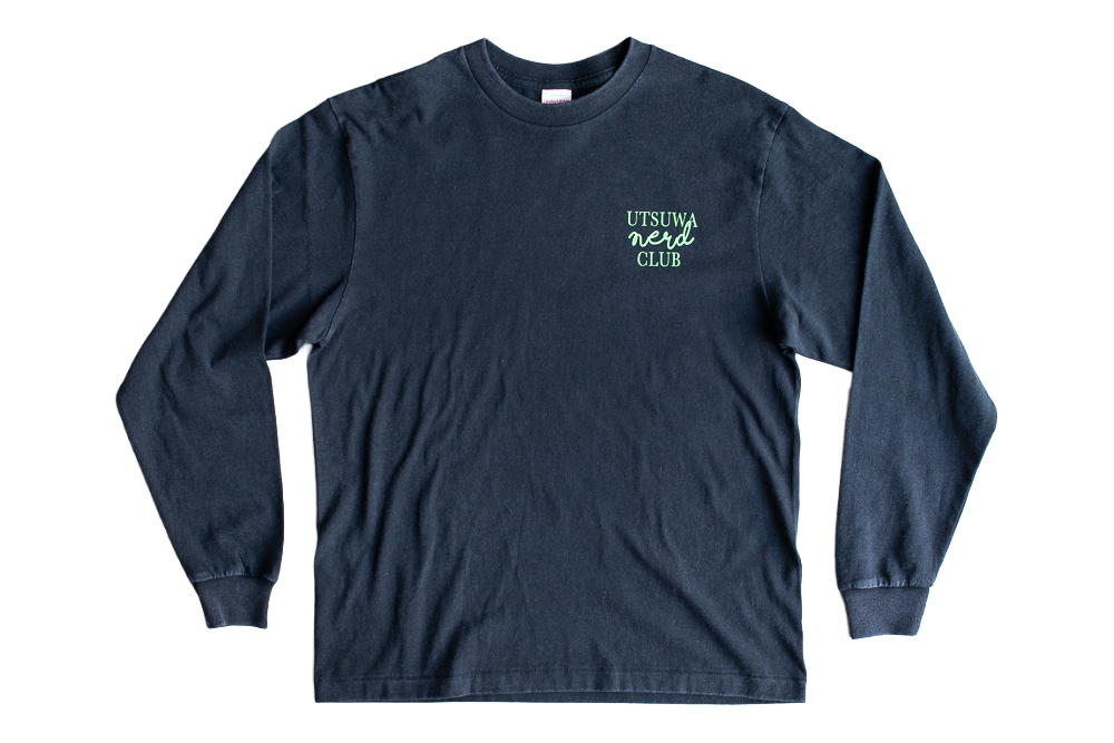 【送料込み】futou original "UTSUWA NERD CLUB" L/S Tシャツ フェードブラック