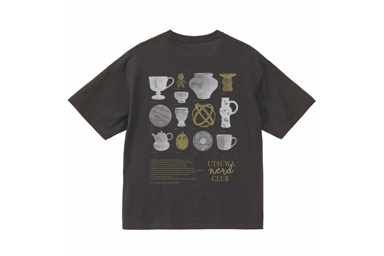 【送料込み】futou original "UTSUWA NERD CLUB" S/S Tee ワイドシルエット 白・スミクロ