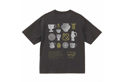 【送料込み】futou original "UTSUWA NERD CLUB" S/S Tee ワイドシルエット 白・スミクロ