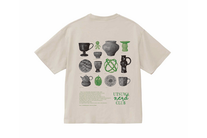 【送料込み】futou original "UTSUWA NERD CLUB" S/S Tシャツ グレージュ ワイドシルエット