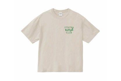 【送料込み】futou original "UTSUWA NERD CLUB" S/S Tシャツ グレージュ ワイドシルエット