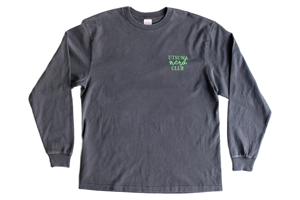 【送料込み】futou original "UTSUWA NERD CLUB" L/S Tシャツ フェードグレー