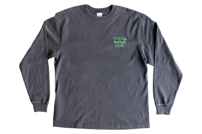 【送料込み】futou original "UTSUWA NERD CLUB" L/S Tシャツ フェードグレー