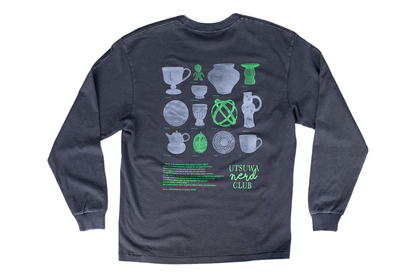 【送料込み】futou original "UTSUWA NERD CLUB" L/S Tシャツ フェードグレー