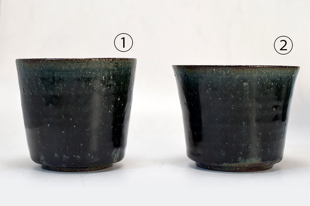 Keiichiro Asai/ Tsuchimono Soba Choko/Free Cup Blue Glaze Ceramics Ceramics Mail Order