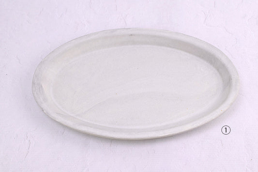 Baume / Marble Oval Plate M Gray